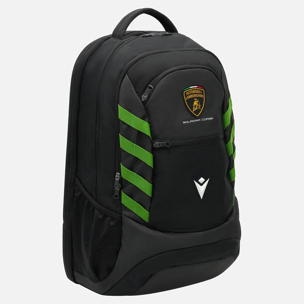 58589502 Automobili Lamborghini Squadra Corse Backpack - Black/Green