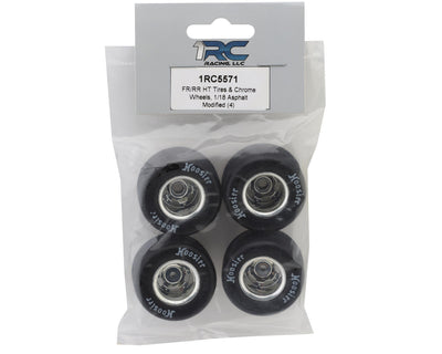 1RC5571 1RC Racing Pre-Mounted 1/18 Asphalt Modified Hoosier Tires (Chrome) (4) (F/R) (Standard)