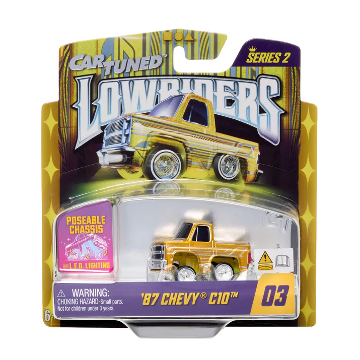 CarTuned 597346-XX1 1:64 Lowriders SHOW GLOW Series 2 Assortment of 8 Styles 2026 – LED Light Up Chassis