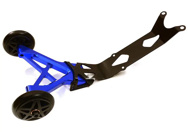 INTC28695BLUE Billet Machined Wheelie Bar 1/10
