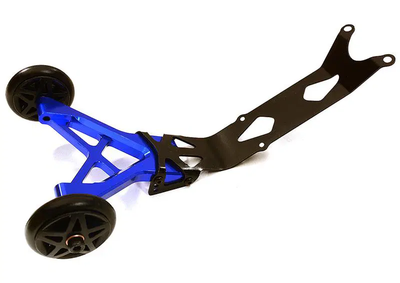 INTC28695BLUE Billet Machined Wheelie Bar 1/10