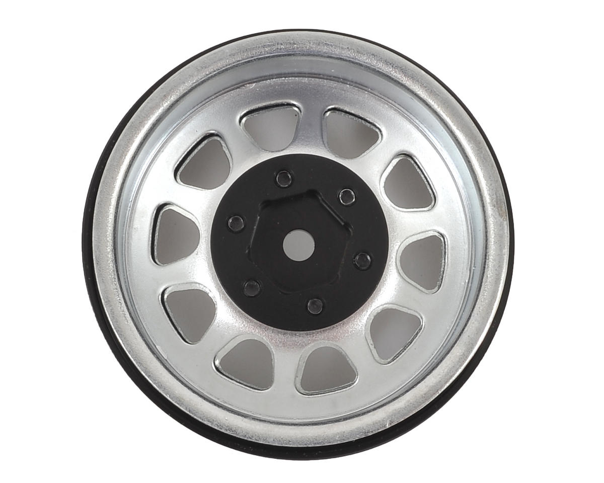 SSD00006 SSD RC D Hole 1.9" Steel Beadlock Crawler Wheels (Silver) (2)