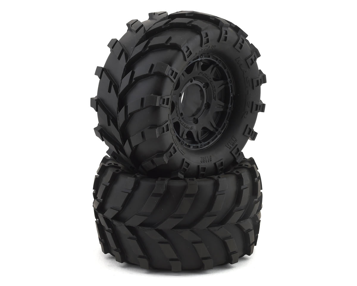 PRO119210 Masher 2.8" Pre-Mounted w/Raid Electric Rear Wheels (2) (Black) (M2)