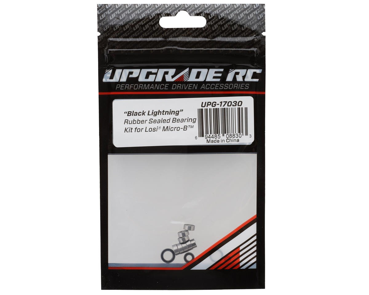 UPG-17030 UpGrade RC "Black Lightning" Rubber Sealed Bearing Kit for Losi® Micro-B™ & Micro-T™