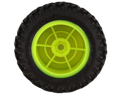 JCO3100-2221 Mini-B/Mini-T 2.0 Scorpios Pre-Mounted Rear Tires (Yellow) (2) (Green)