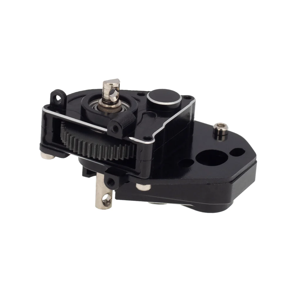 MEUS Racing SCX24 Assembled Transmission Complete Aluminum Gearbox (Black)
