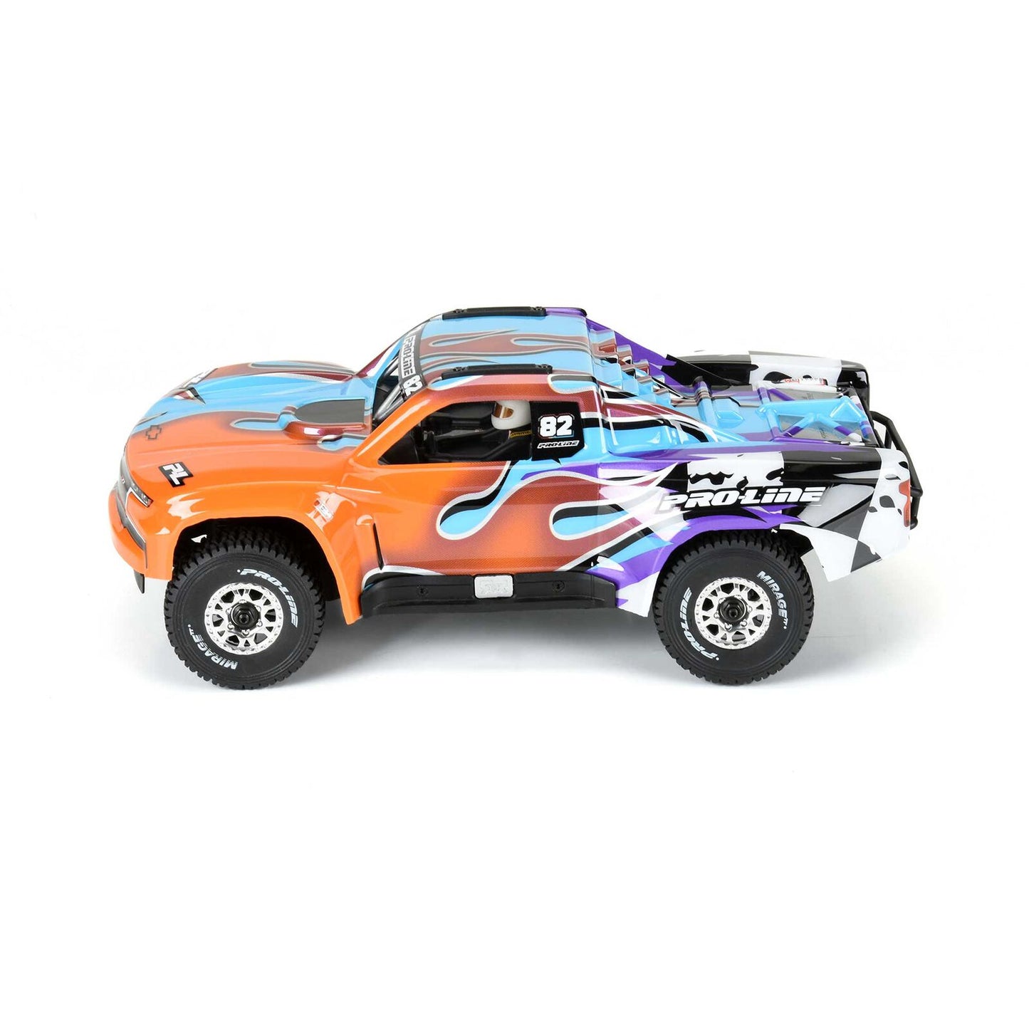 PRO367522 1/16 Limited Edition 2019 Chevy Silverado Trophy Truck Body for ARRMA MOJAVE GROM, Fire and Ice (Pink/Aqua)