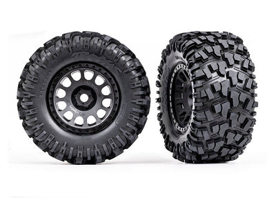7875  Tires & wheels, assembled, glued, XRT Race black wheels