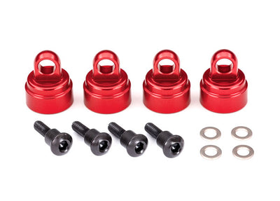 3767X Shock Caps Alum. Red