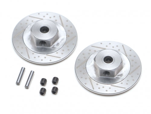 BRLC7081 Stainless Steel Slotted & Cross Brake Disc 12mm Hex (2)