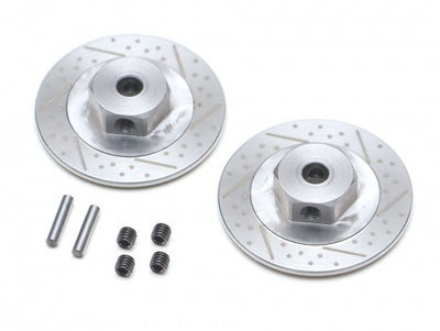 BRLC7081 Stainless Steel Slotted & Cross Brake Disc 12mm Hex (2)