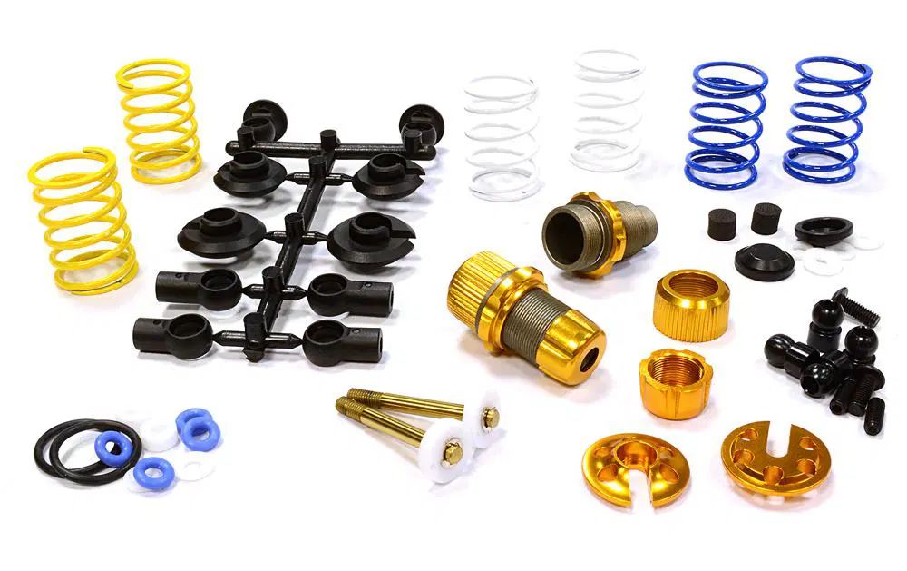 INTC25910GOLD Competition 52-55mm Racing Shock (2) for 1/10 Touring Ca ...