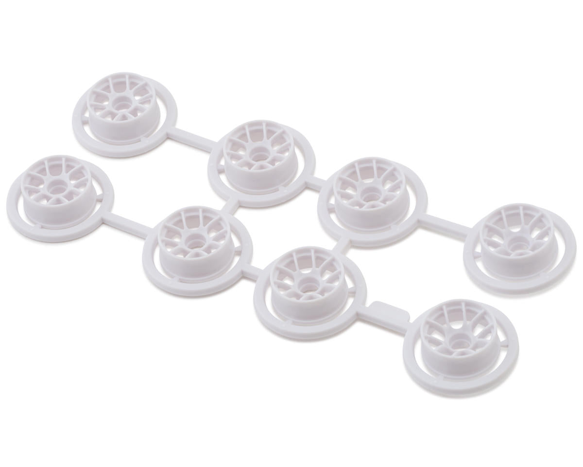 YEA-WL-0159WH Yeah Racing 1/28 RWD Mini-Z Plastic 10-Spoke Narrow Wheel Set (White) (Offset 0,+1,+2,+3)