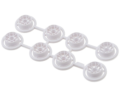 YEA-WL-0159WH Yeah Racing 1/28 RWD Mini-Z Plastic 10-Spoke Narrow Wheel Set (White) (Offset 0,+1,+2,+3)