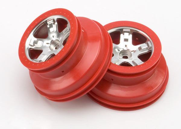 5874A SCT Satin Chrome & Red Wheels (2)