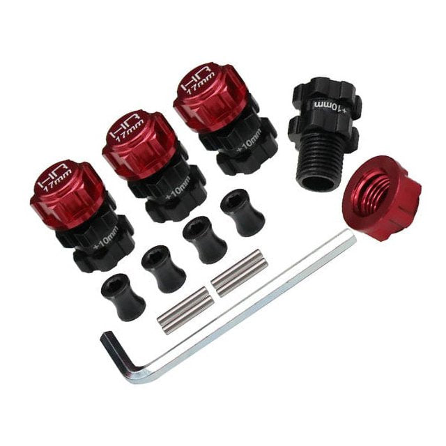 HRATF117XT02 - Aluminum Heavy Duty 17mm Hex Hubs 10mm Offset Arrma 1:10 4x4