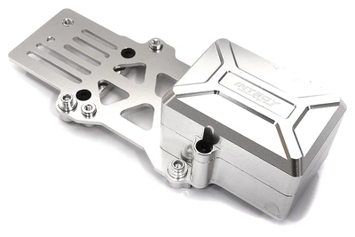 INTC31623SILVER  Alloy Receiver Box w/ ESC Mounting Plate for Losi LMT 4WD Monster Truck