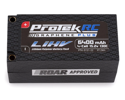 PTK513122 4S 130C Low IR Si-Graphene+ HV Shorty LiPo Battery (15.2V/6400mAh) w/5mm Connector