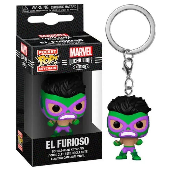 FU53892 Marvel Lucha Libre El Furioso Keychain