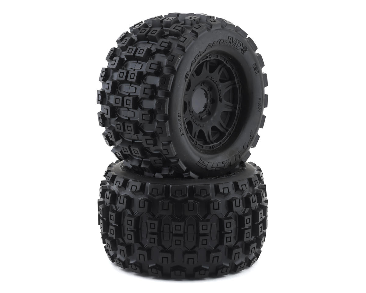 PRO1012710 Badlands MX38 3.8" Tire w/Raid 8x32 Wheels (Black) (2) (M2) w/Removable Hex
