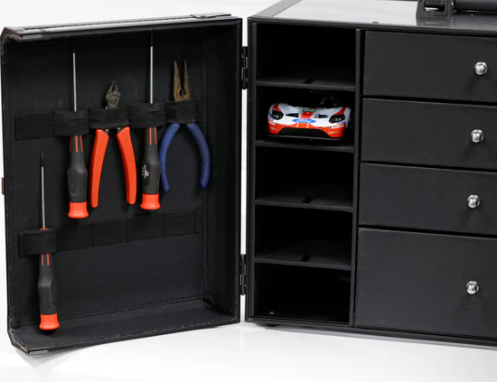 PHBG009 PowerHobby 1/24 Slot Car/ 1/28 MINIZ Car Pit Box Case