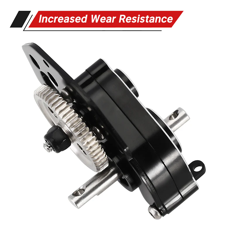 SCX24-130BK INJORA CNC Aluminum Complete Transmission Gearbox for Axial SCX24 AX24 - Black
