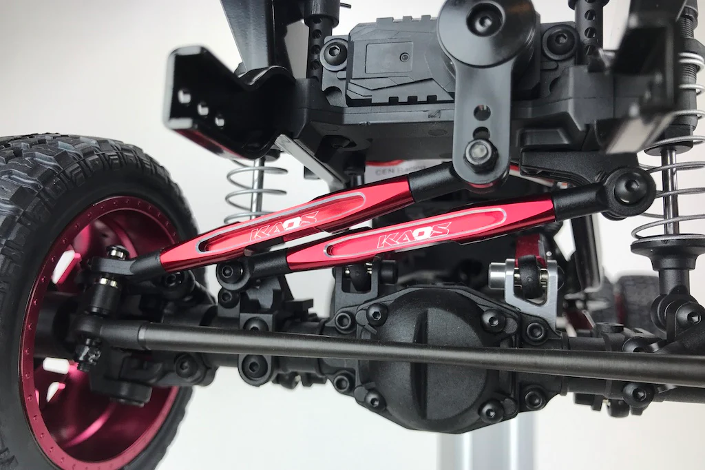 CKD0371 KAOS Panhard Bar & Sterring Tide Rod (57mm, CNC Aluminum, RED) DL-Series 3pcs