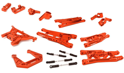 INTC27629RED Billet Machined Alloy Suspension Kit 1/10 2WD
