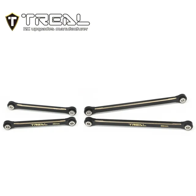 X003SDHD7F TREAL Brass Upper Links Set (4pcs) Upper Chassis 4-Links Upgrades Compatible with TRX4M 1/18 Scale