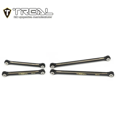 X003SDHD7F TREAL Brass Upper Links Set (4pcs) Upper Chassis 4-Links Upgrades Compatible with TRX4M 1/18 Scale