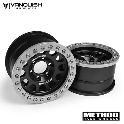 VPS07911 Method 105 1.9" Beadlock Crawler Wheels (Black/Silver) (2)