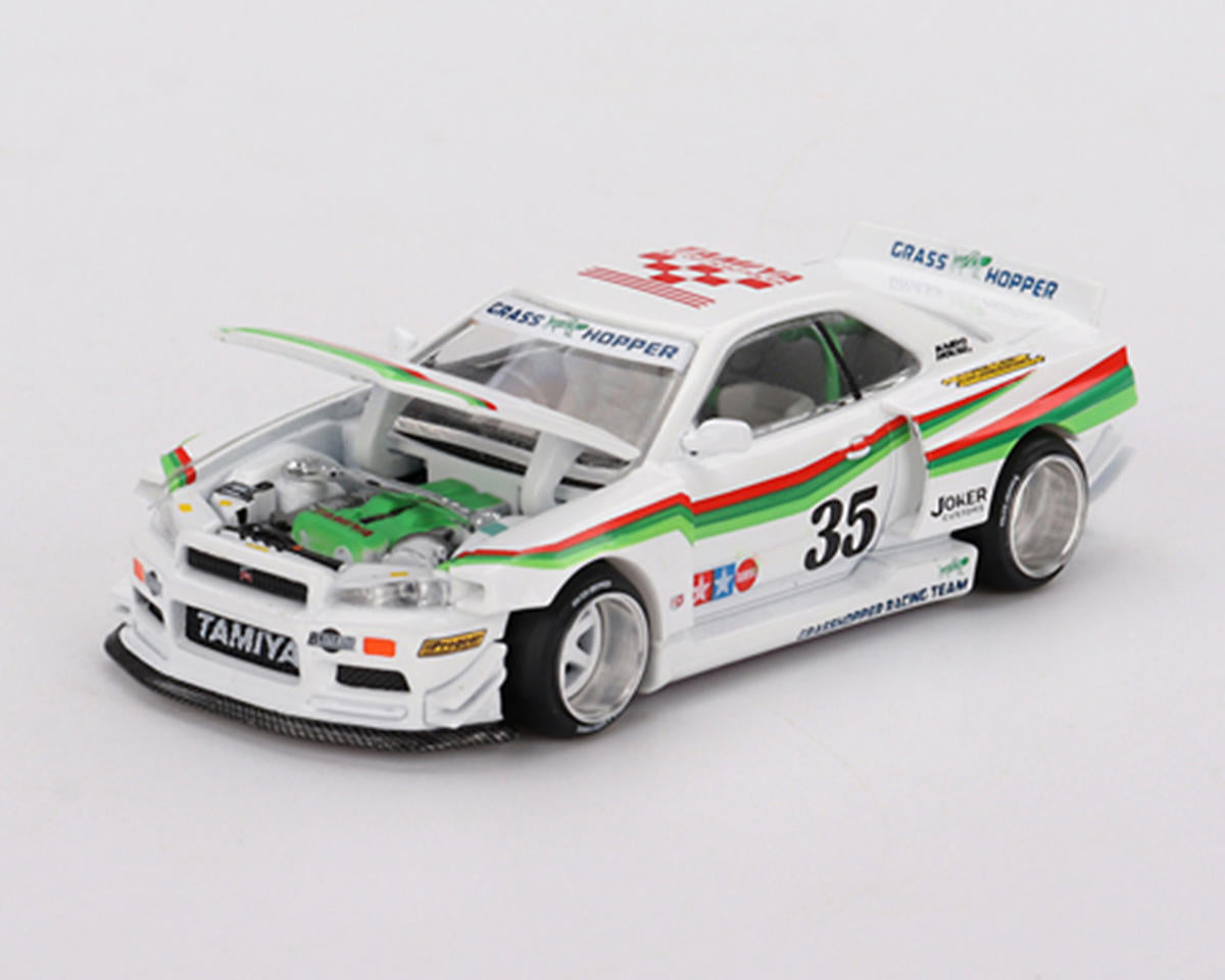 TAMKHMG167 Tamiya Mini GT Nissan Skyline GT-R (R34) X “The Grasshopper” Kaido House 1/64 Diecast Model (Limited Edition)