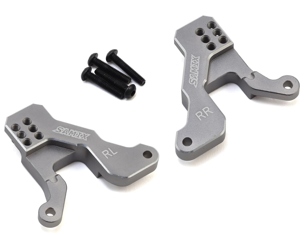 SAMTRX4-6024-GM TRX-4 Aluminum Rear Shock Plate (Grey)