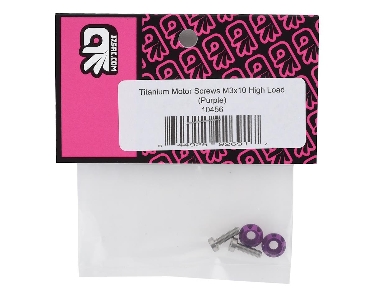 175-10456 175RC 3x10mm "High Load" Titanium Motor Screws (Purple)