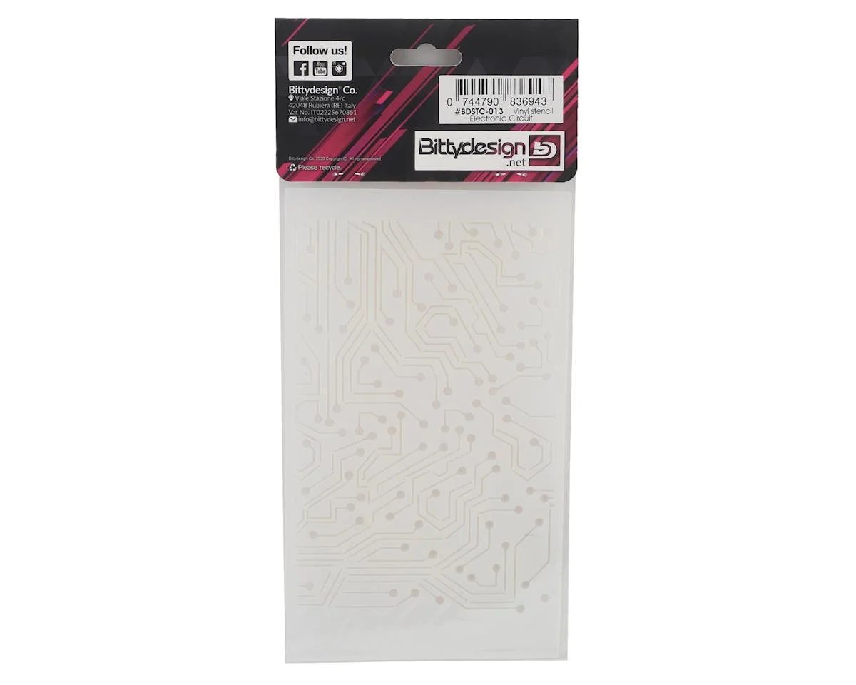 BDSTC-013 Bittydesign Vinyl Paint Stencil (Electronic Circuit)