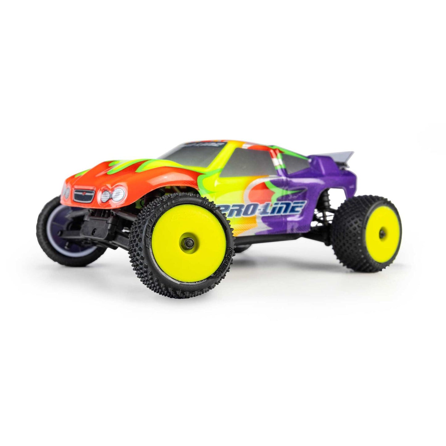 PRO1035612 Pro-Line Racing 1/28 Prism Front/Rear Carpet Tires Mounted 7mm, Yellow (4): Losi Micro-T