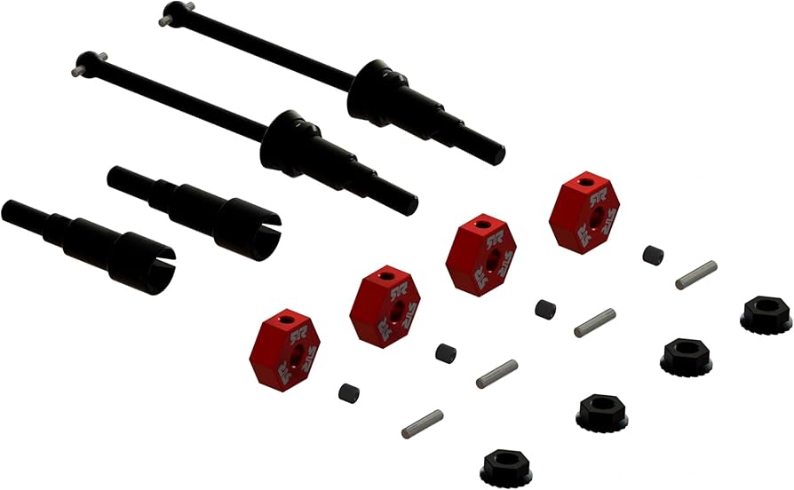 ARA311231 Metal Axle & Wheel Hex Set B (4): GROM