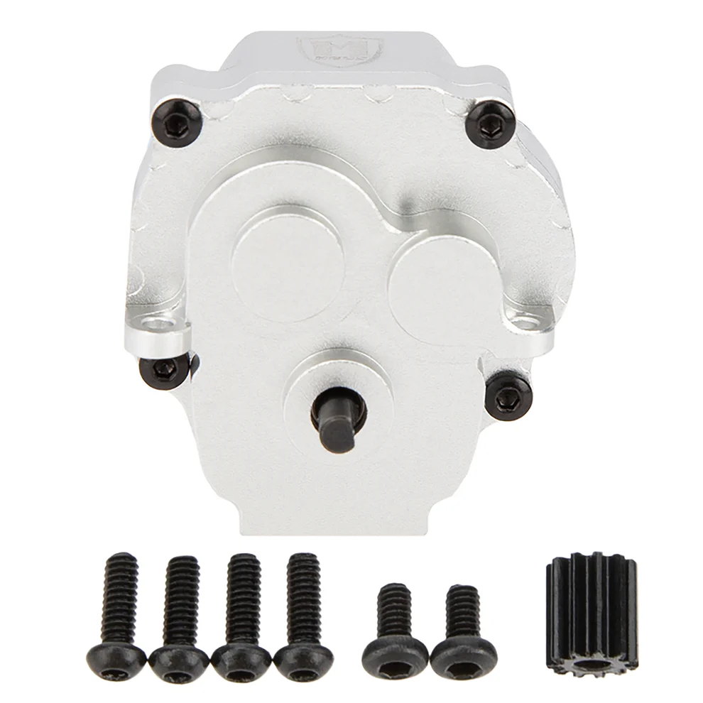 MEUS Racing TRX4M Aluminum Transmission with Steel Internal Gears (Silver)