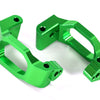 8932G  Caster blocks (c-hubs), 6061-T6 aluminum (green-anodized), left & right