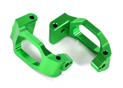8932G  Caster blocks (c-hubs), 6061-T6 aluminum (green-anodized), left & right