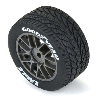 PRO1028310 1/12 Goodyear Eagle Wet Tire F/R MTD Gray Wheels (4): Losi NASCAR