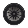 FBR1WHECHR092 Firebrand RC Char D9 Pre-Mounted Slick Drift Tires (4) (Black) w/FireSickle Tires, 12mm Hex & 9mm Offset