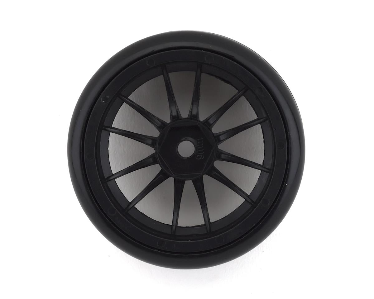 FBR1WHECHR092 Firebrand RC Char D9 Pre-Mounted Slick Drift Tires (4) (Black) w/FireSickle Tires, 12mm Hex & 9mm Offset