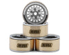 YQW-MW1016SR Injora 1.0" ModuWheel Brass & Aluminum Micro Crawler Beadlock Wheels (Silver) (4) (21g ea) (-4.4mm Offset)