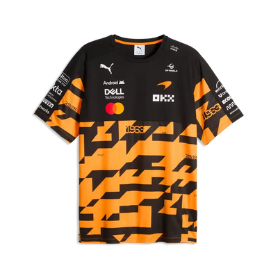 701242720 McLaren Racing F1 Special Edition 1,000th Race Team T-Shirt - Papaya