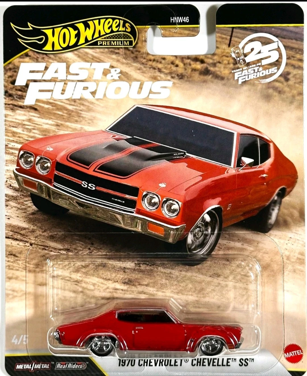 HWJHW73 Hot Wheels Premium Fast & Furious 25 1970 Chevrolet Chevelle SS