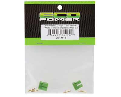 ECP-1510 EcoPower EC2 Plugs (1 Pair Female/Male) - Female Compatible w/Male IC2