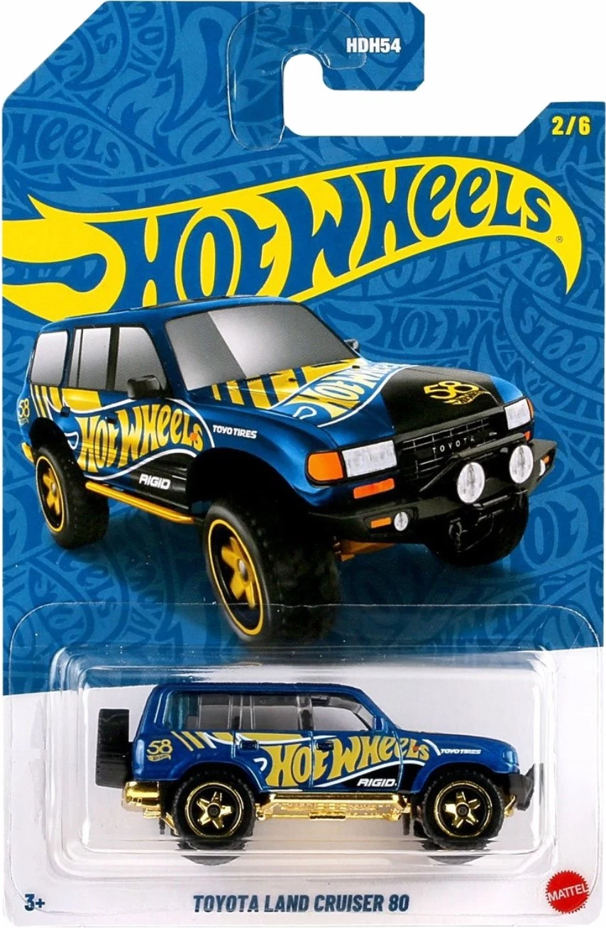 HWHDH54 Hot Wheels Pearl & Chrome Toyota Land Cruiser 80