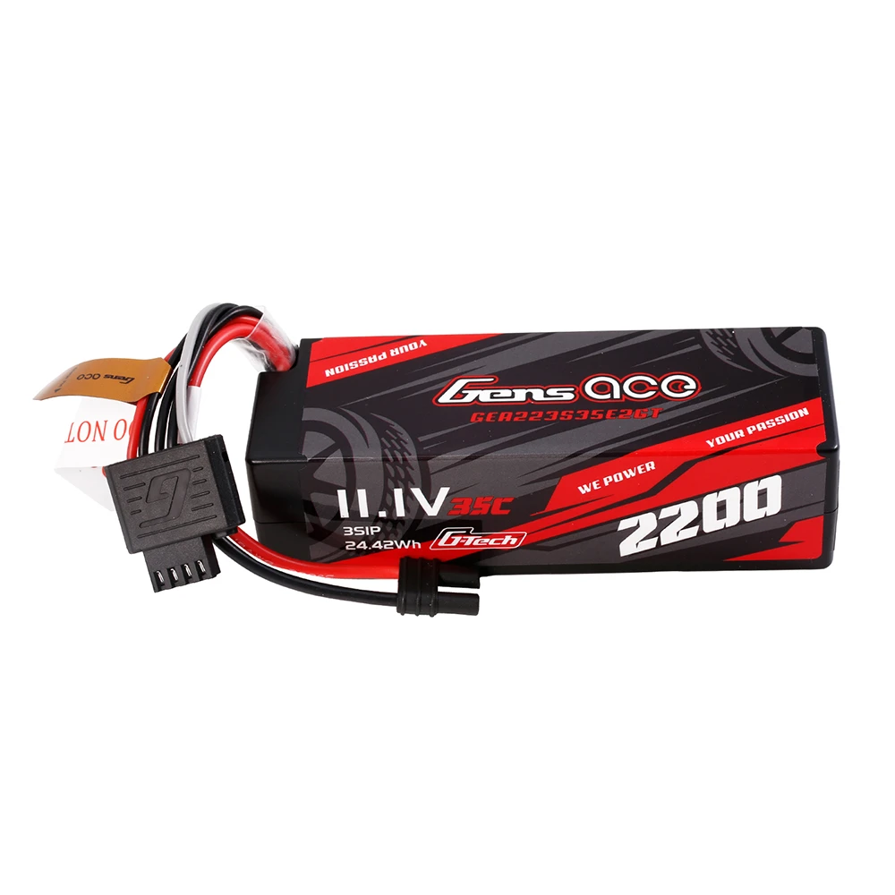 GEA223S35E2GT GensAce 2200mAh 3S 35C 11.1V Lipo Battery Hardcase IEC2 Plug