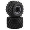 JCO3085-40910 Renegades Pre-Mounted Monster Truck Tires (Silver) (2) (Yellow)